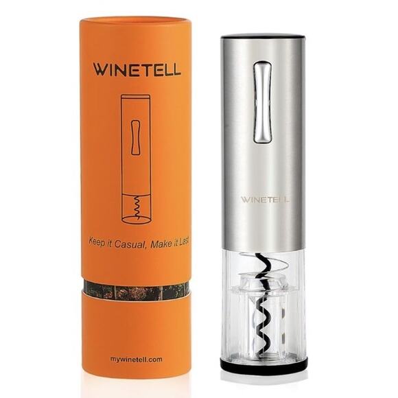 Rechargeable Electric Wine Opener, Automatic Corkscrew Stainless Steel Quiet NEW - Picture 1 of 7